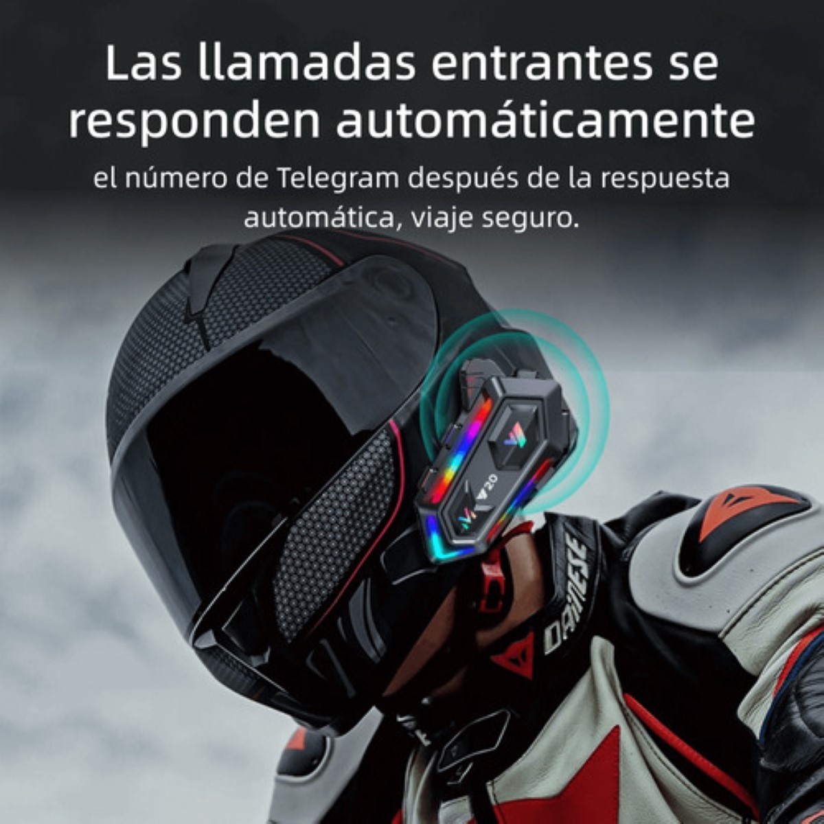 Audífonos Para Casco De Motos Bluetooth Para Casco 1000mah negro