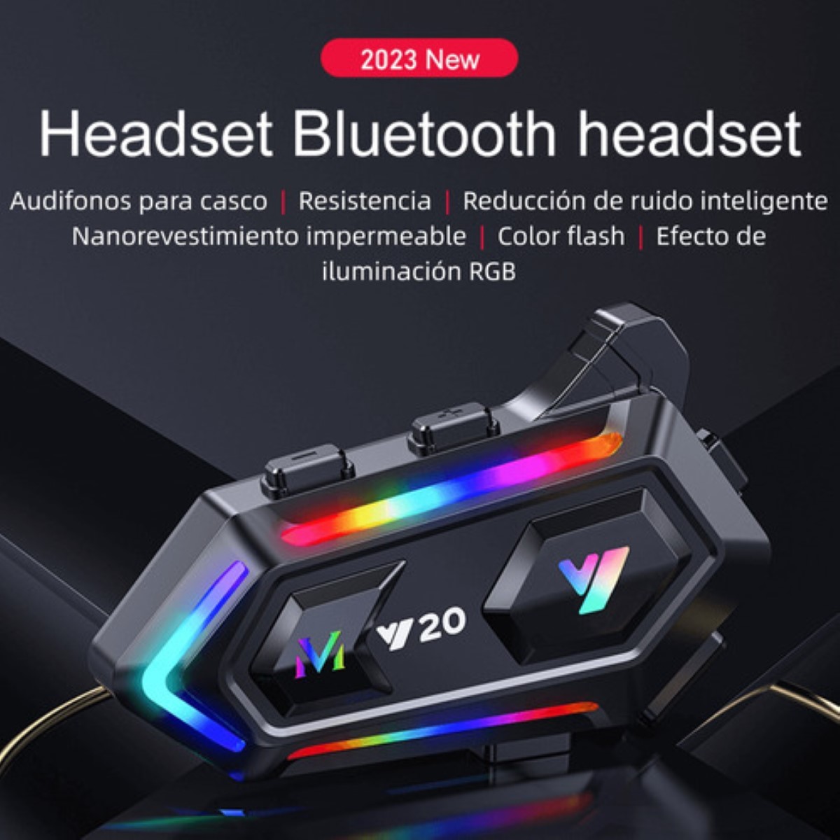 Audífonos Para Casco De Motos Bluetooth Para Casco 1000mah negro