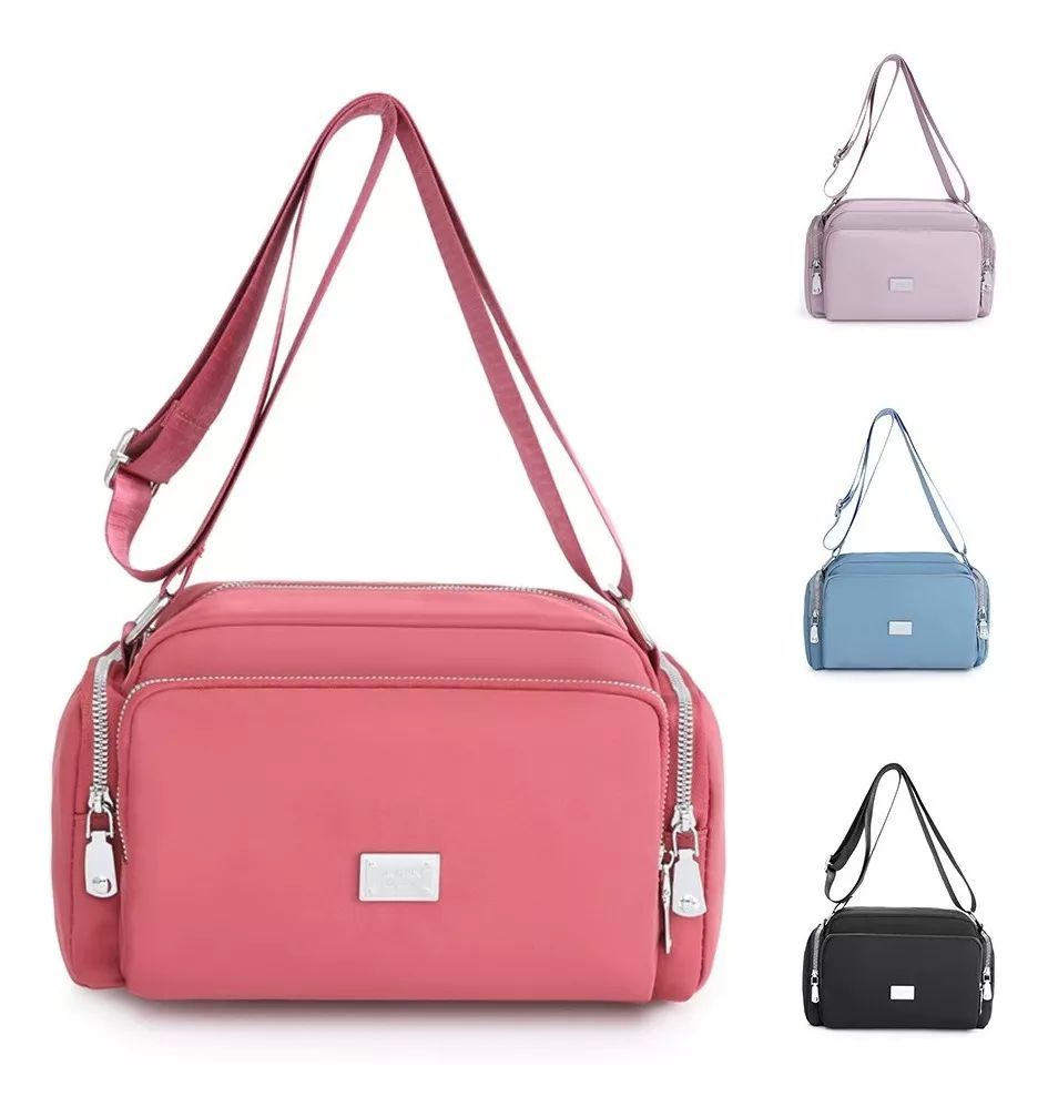 Bolsa Bandolera Mujer Moda Dama Crossbody Gran Capacidad color ROSA OSCURO.