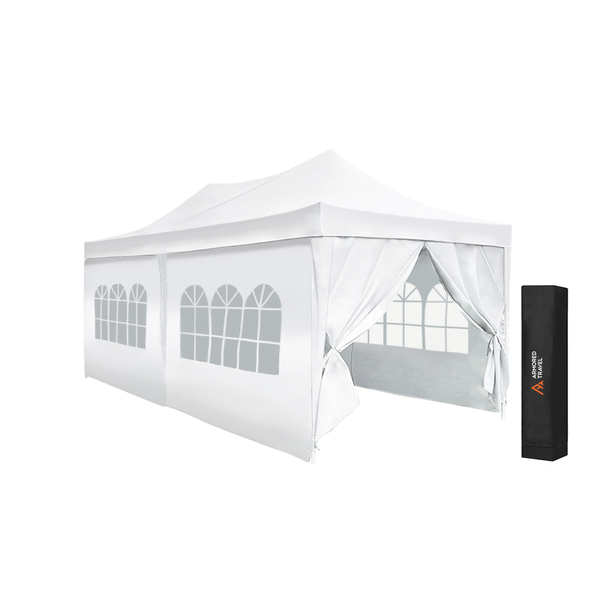 Toldo con paredes Carpa plegable retráctil 3x6 m premium para jardín eventos Reforzado con maleta Armored Travel.