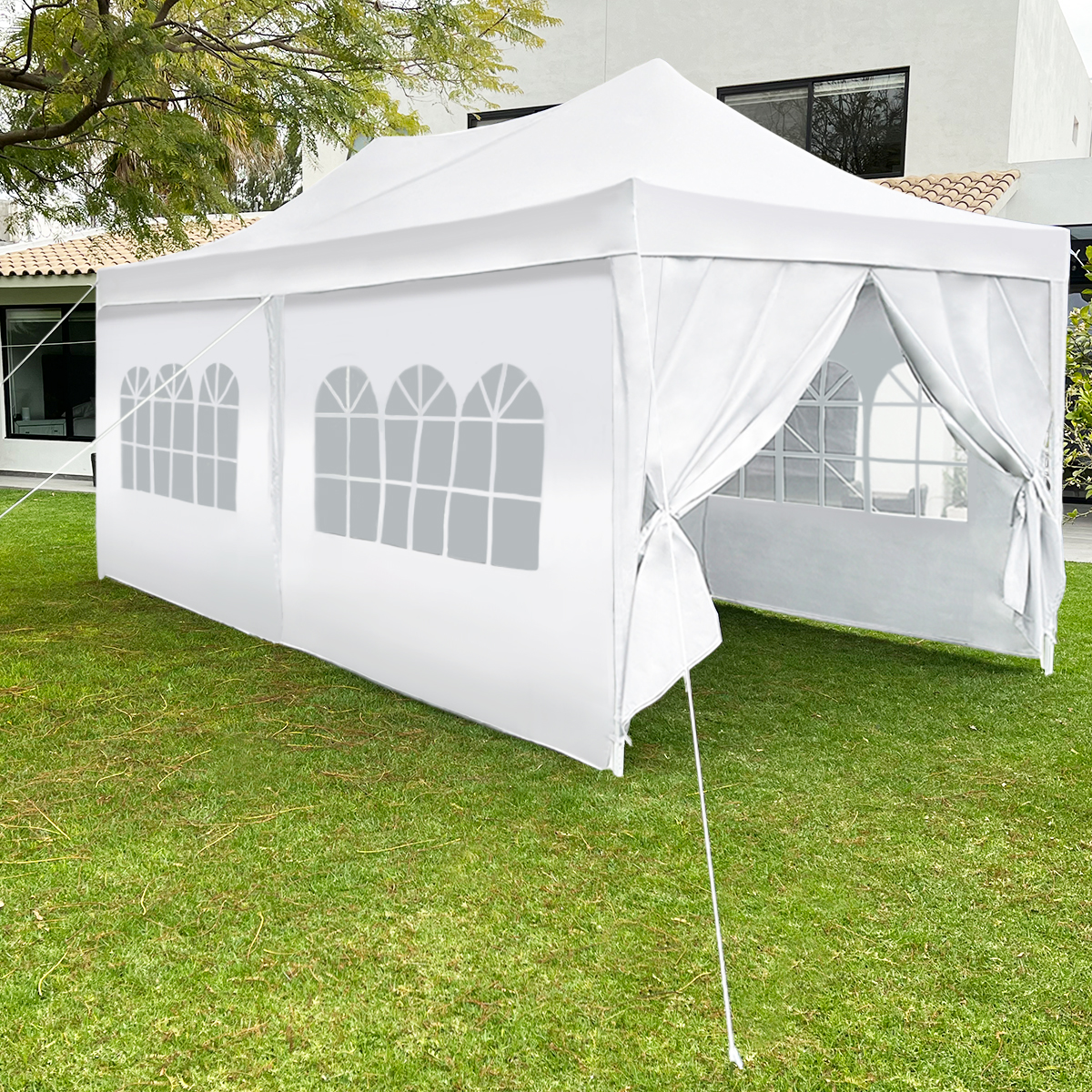 Toldo con paredes Carpa plegable retráctil 3x6 m premium para jardín eventos Reforzado con maleta Armored Travel.