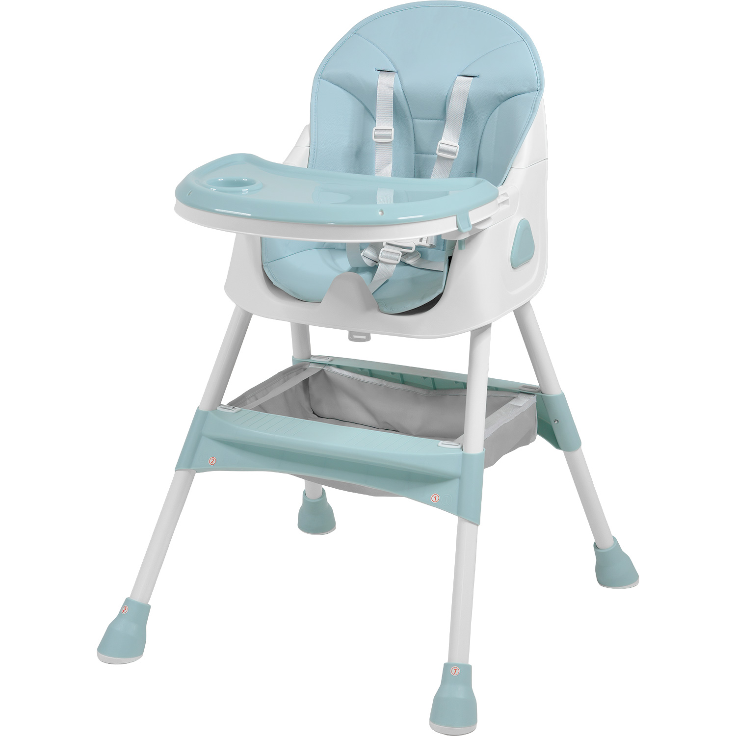 Silla Periquera Bebe Alta Plegable 2 Niveles 12-72 Meses Azul