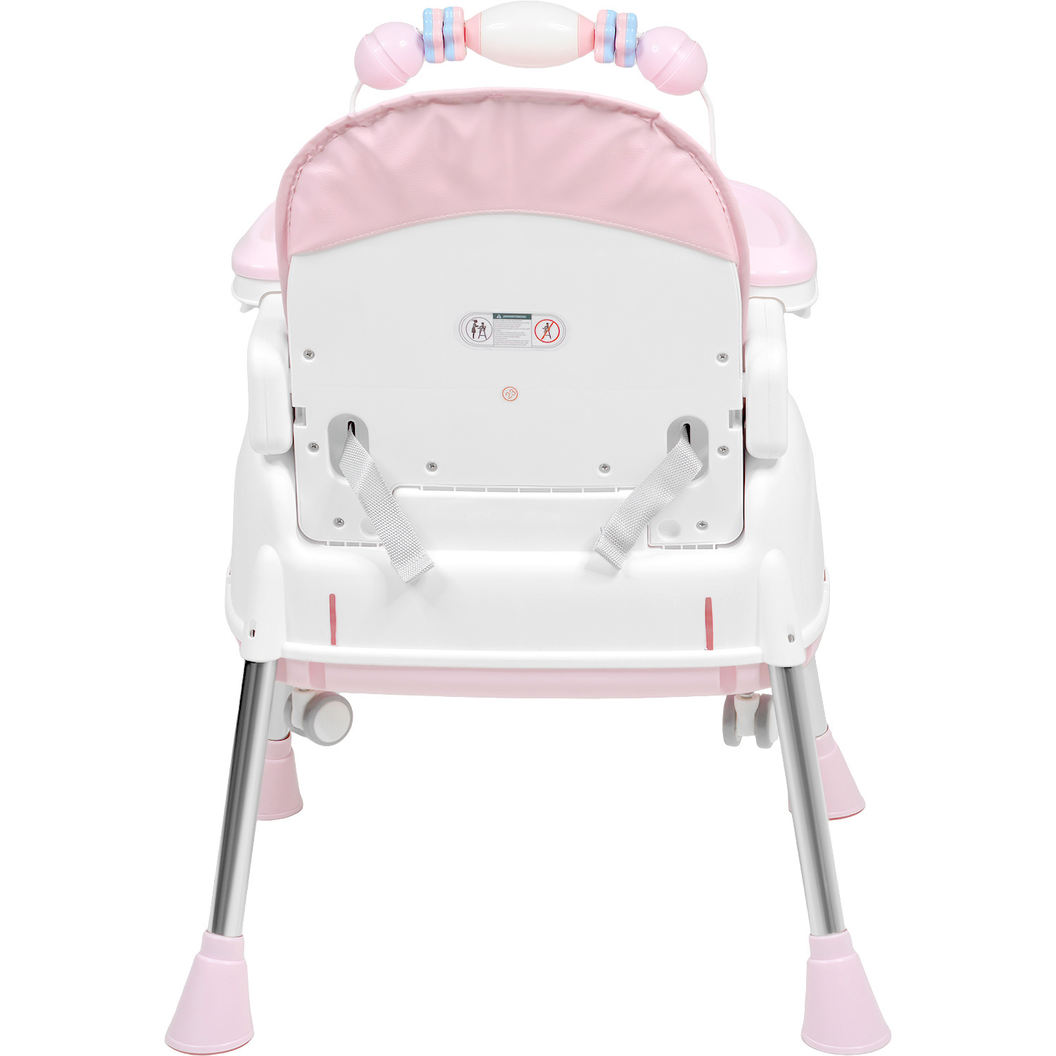 Silla Alta Periquera 4 En 1  Bebe Ajustable Comer Rosa