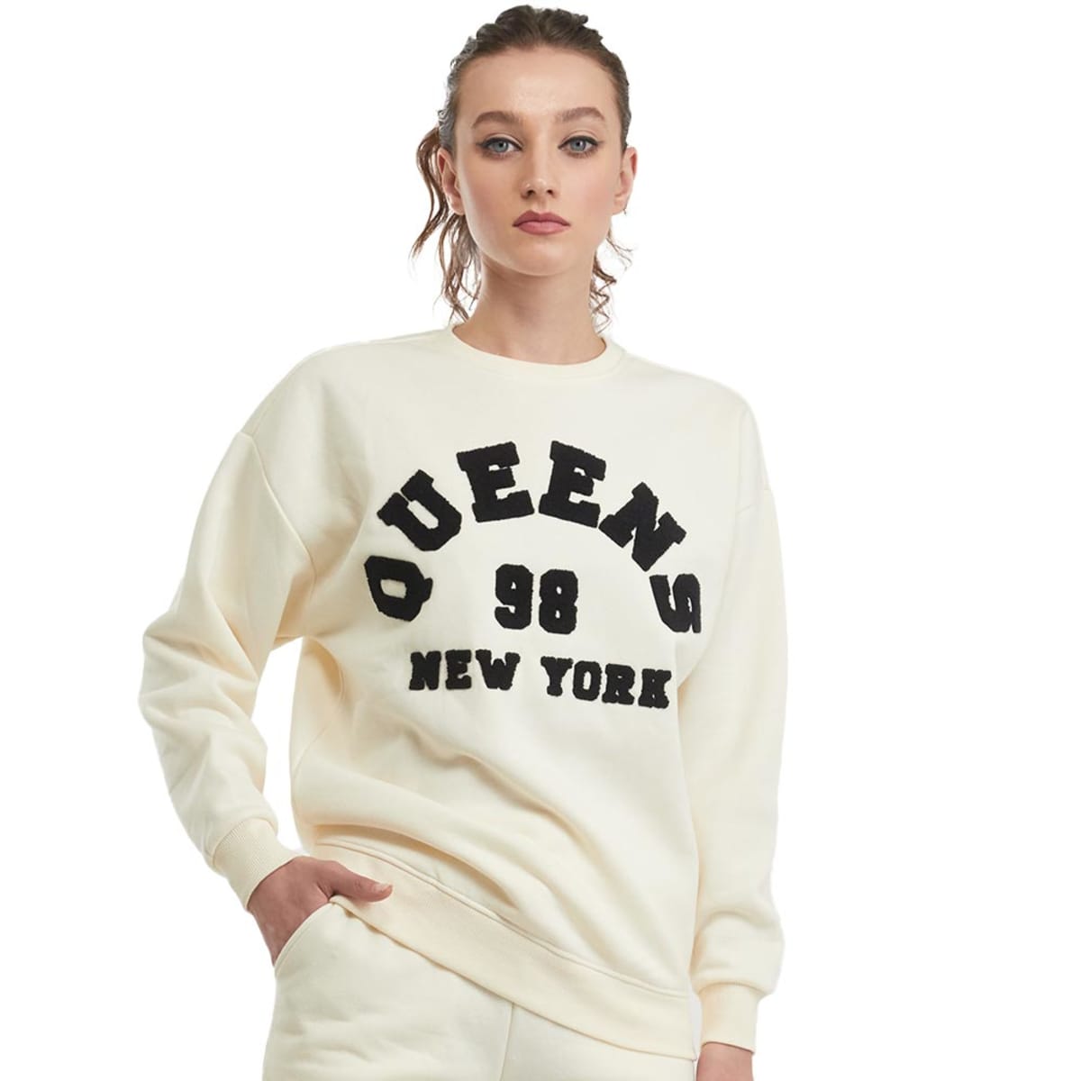 Sudadera y pants beige para mujer, marca Love to Lounge, mod. 1097335