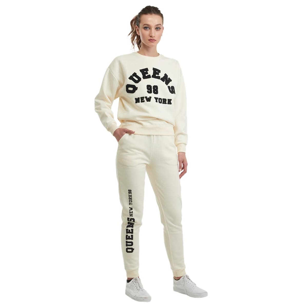 Sudadera y pants beige para mujer, marca Love to Lounge, mod. 1097335