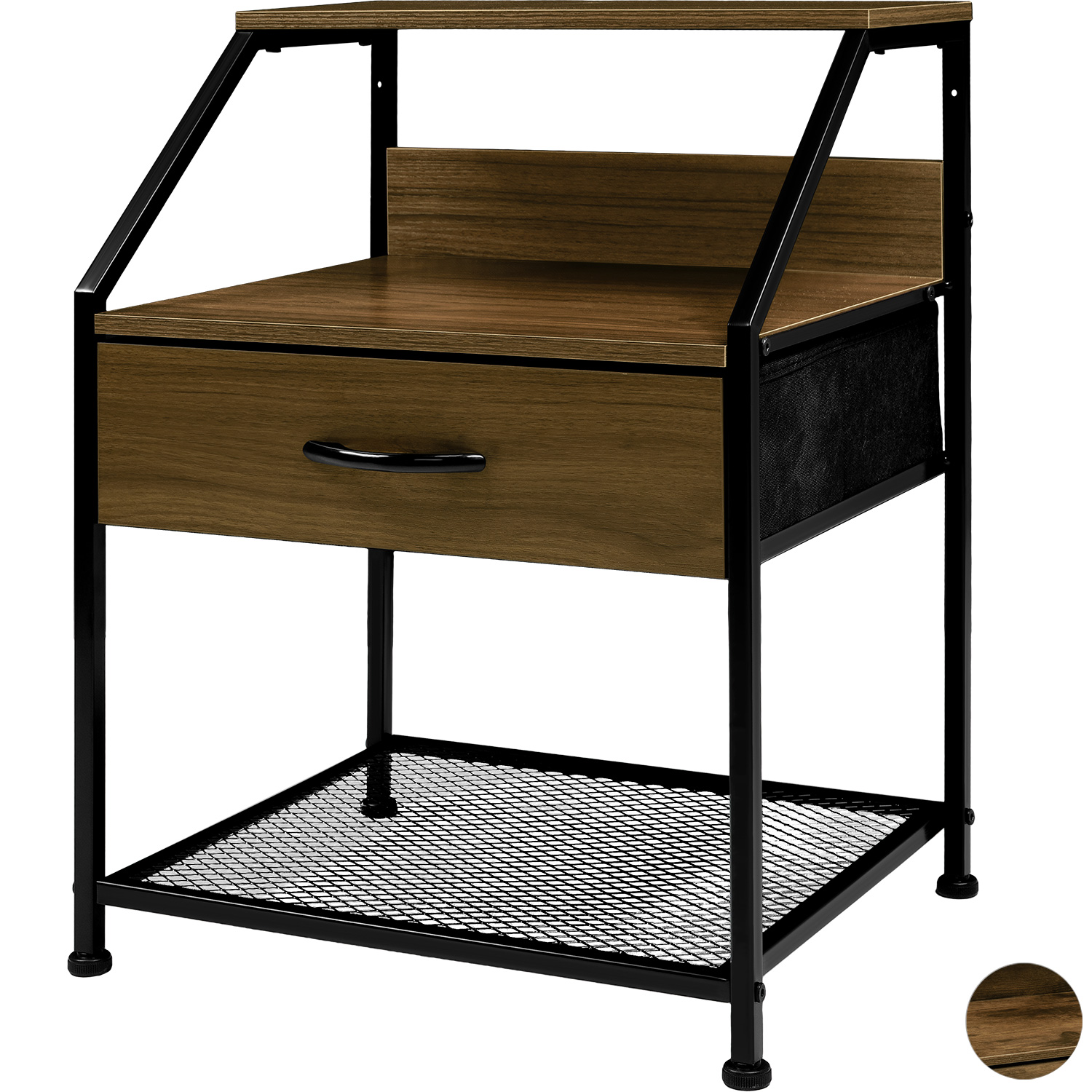 Mueble Buro Comoda Mesa Noche Balda 1 Cajon Moderno Cafe