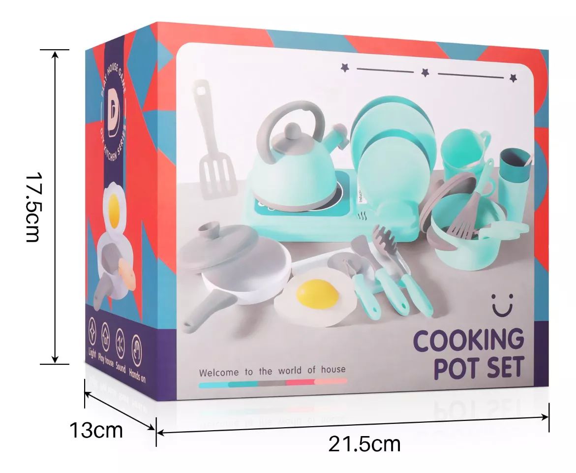 Juego De Cocina Juguete Para Niñas De Paja De Trigo 28 Pzs
