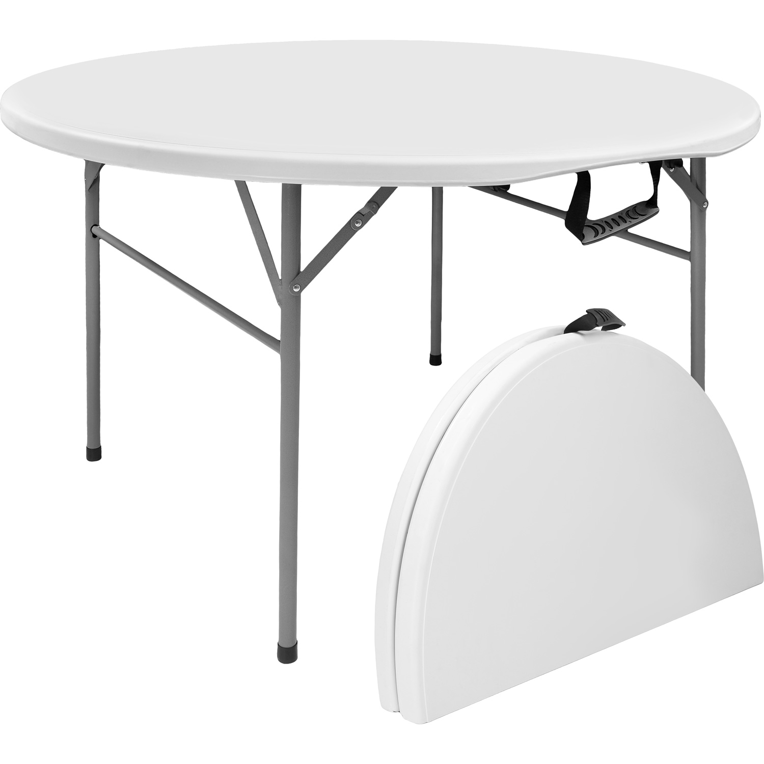 Mesa Plegable Portatil Redonda 1.20m Tipo Portafolio Jardin .