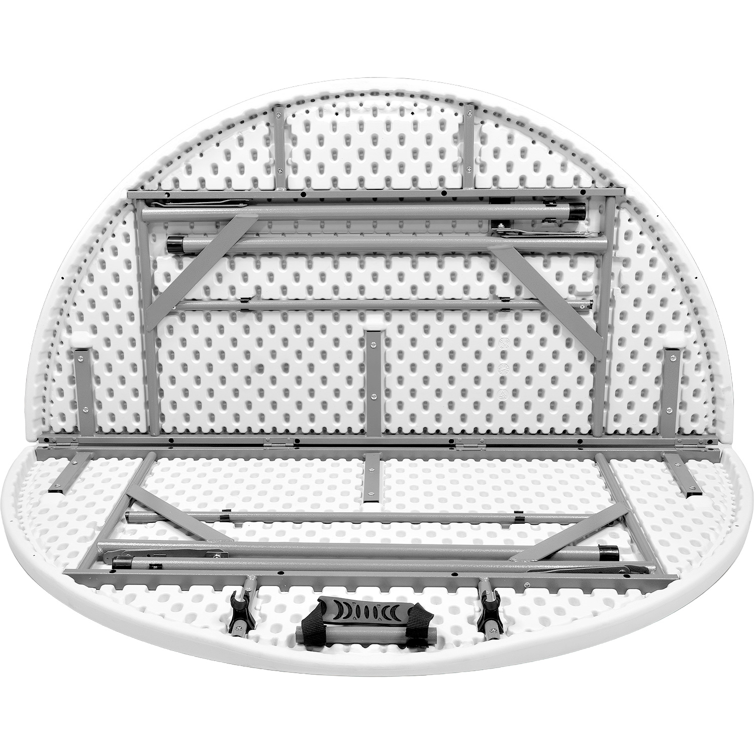 Mesa Plegable Portatil Redonda 1.20m Tipo Portafolio Jardin .