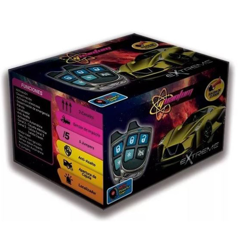 Alarma Auto Extreme Quantum Carros Combo Con 2 Actuadores.