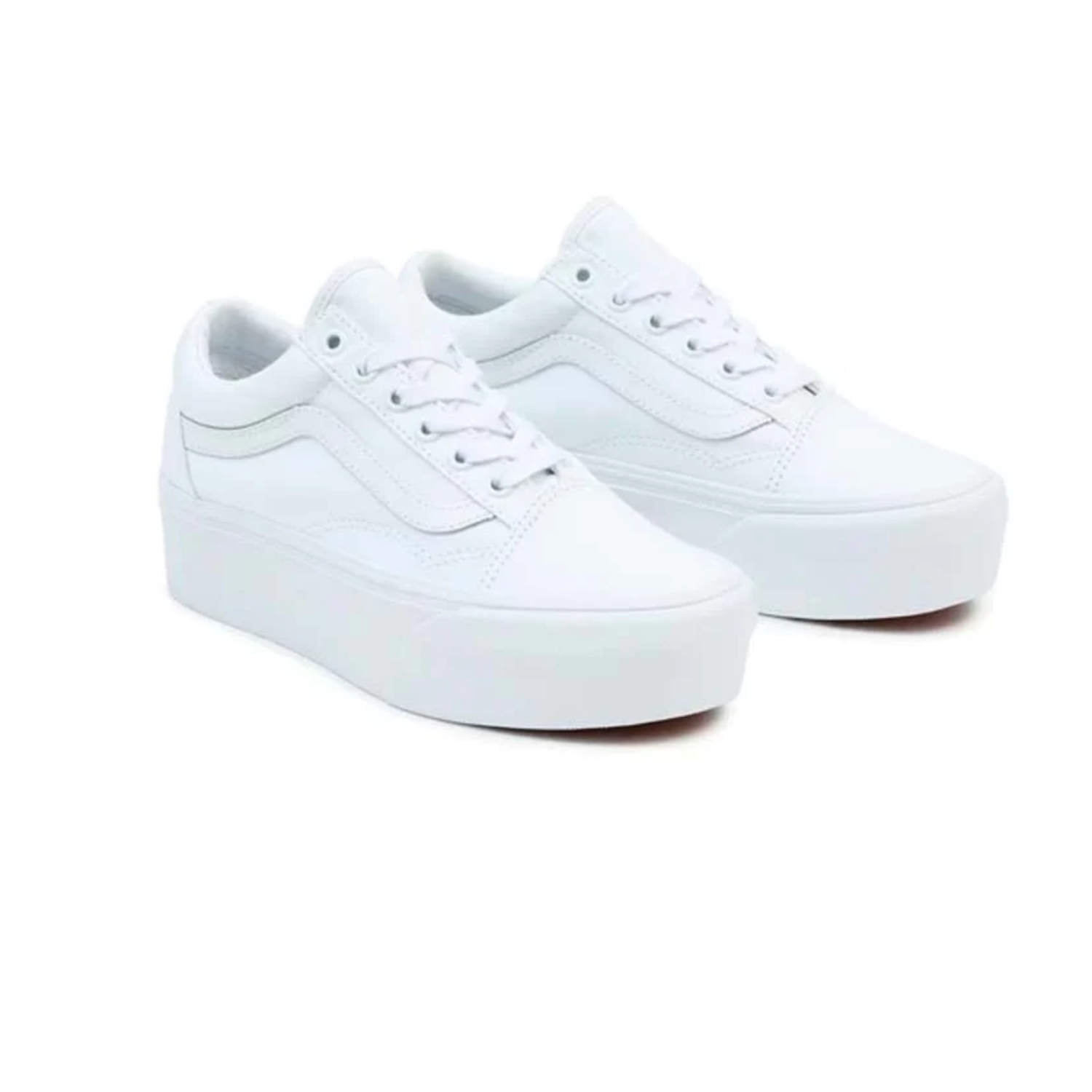 Tenis Casual Vans Old Skool Stackform Blanco De Mujer VN0A7Q5MW00.