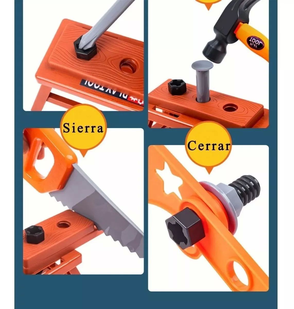 Kit De Herramientas De Reparación De Juguete Para Niños