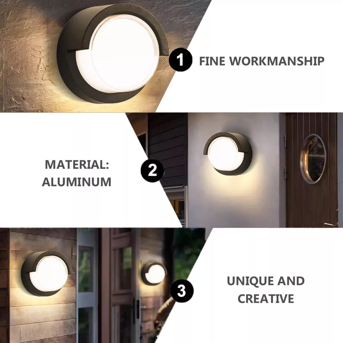 Lámpara De Pared Led De 7w Arbotante Impermeable Exterior