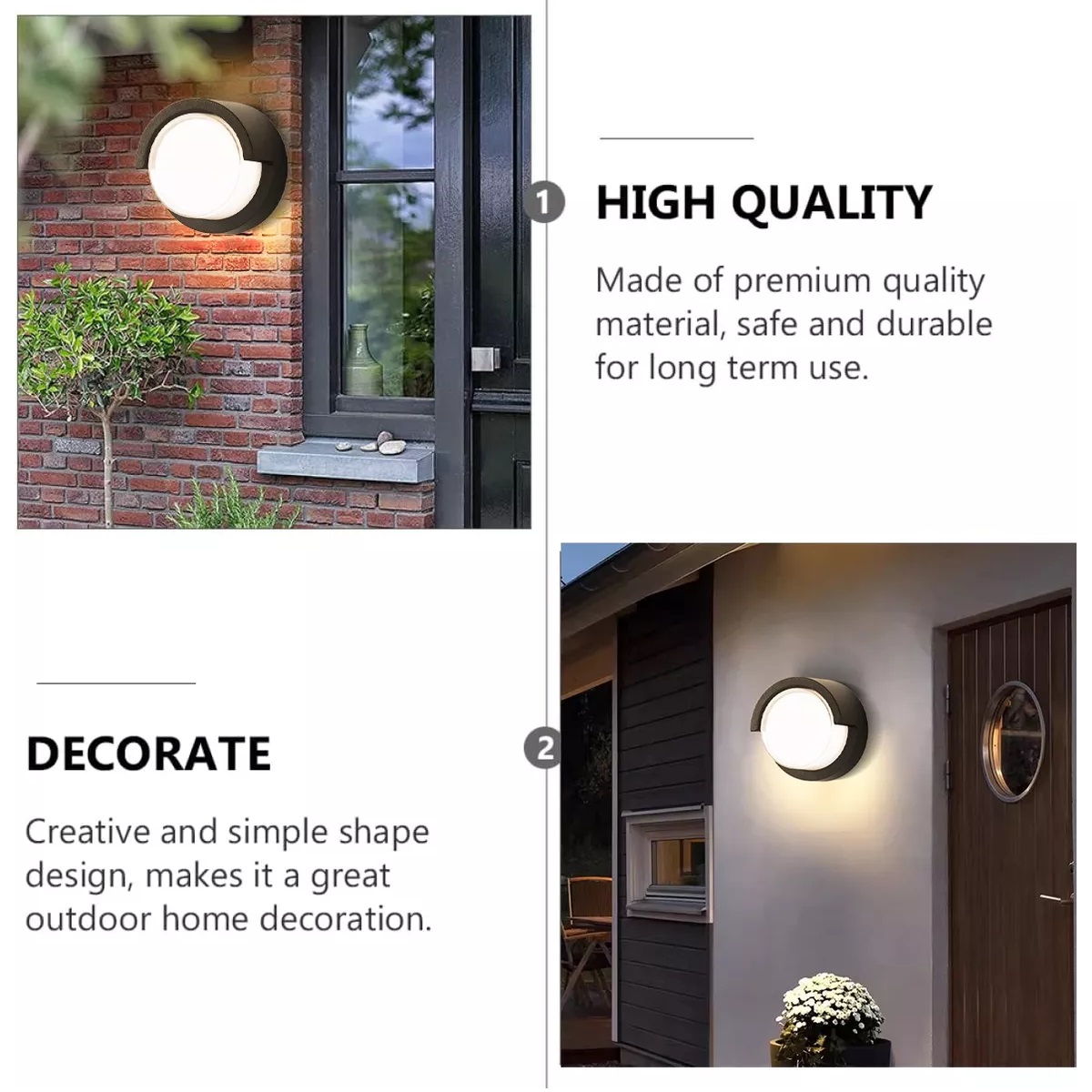 Lámpara De Pared Led De 7w Arbotante Impermeable Exterior
