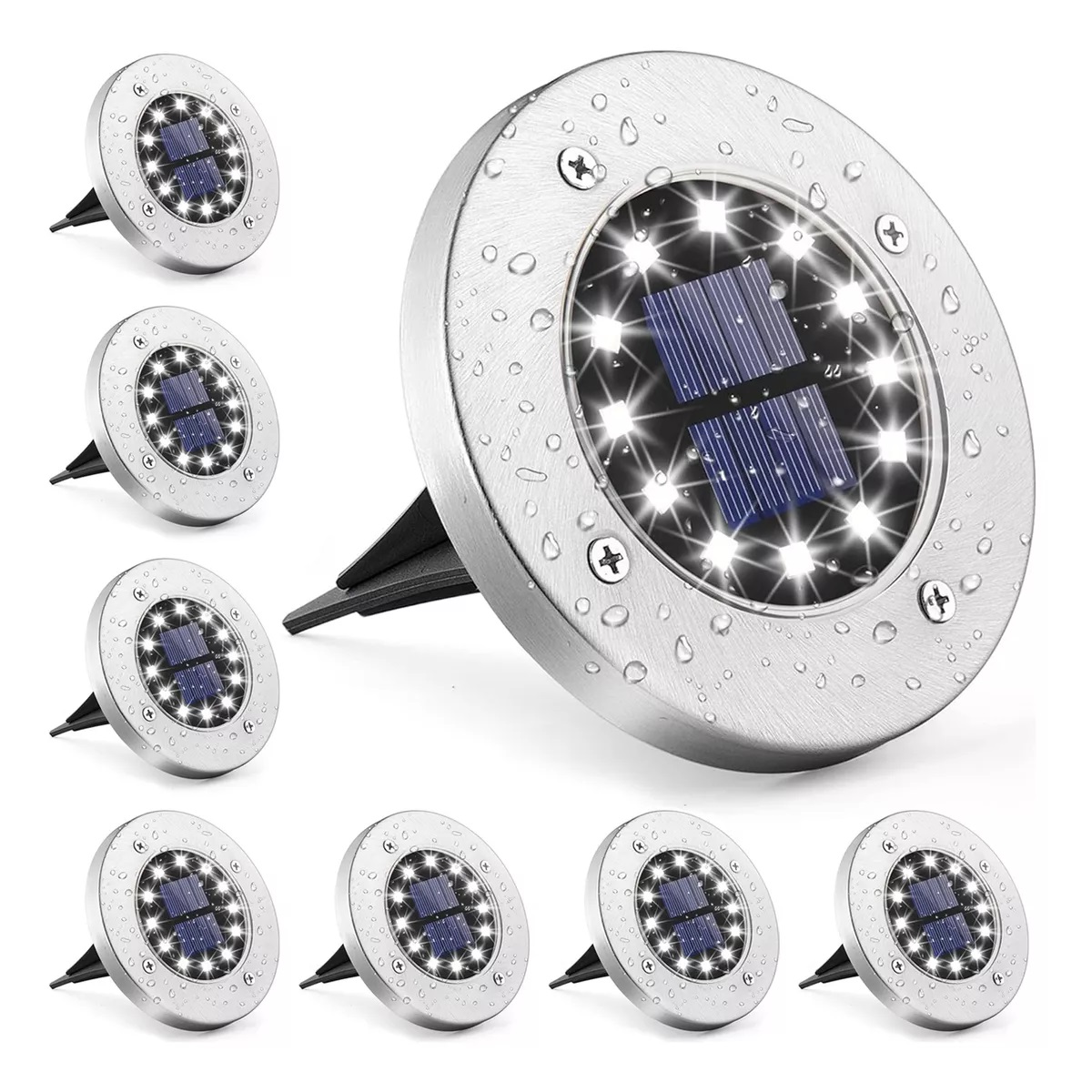 Paquete De 8 Luces Solares Led Impermeables Para Jardín Al A