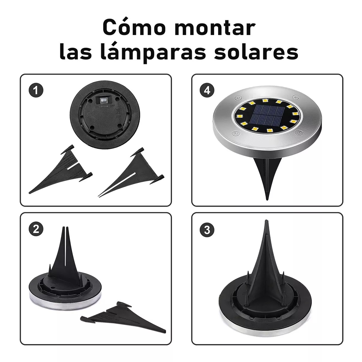 Paquete De 8 Luces Solares Led Impermeables Para Jardín Al A