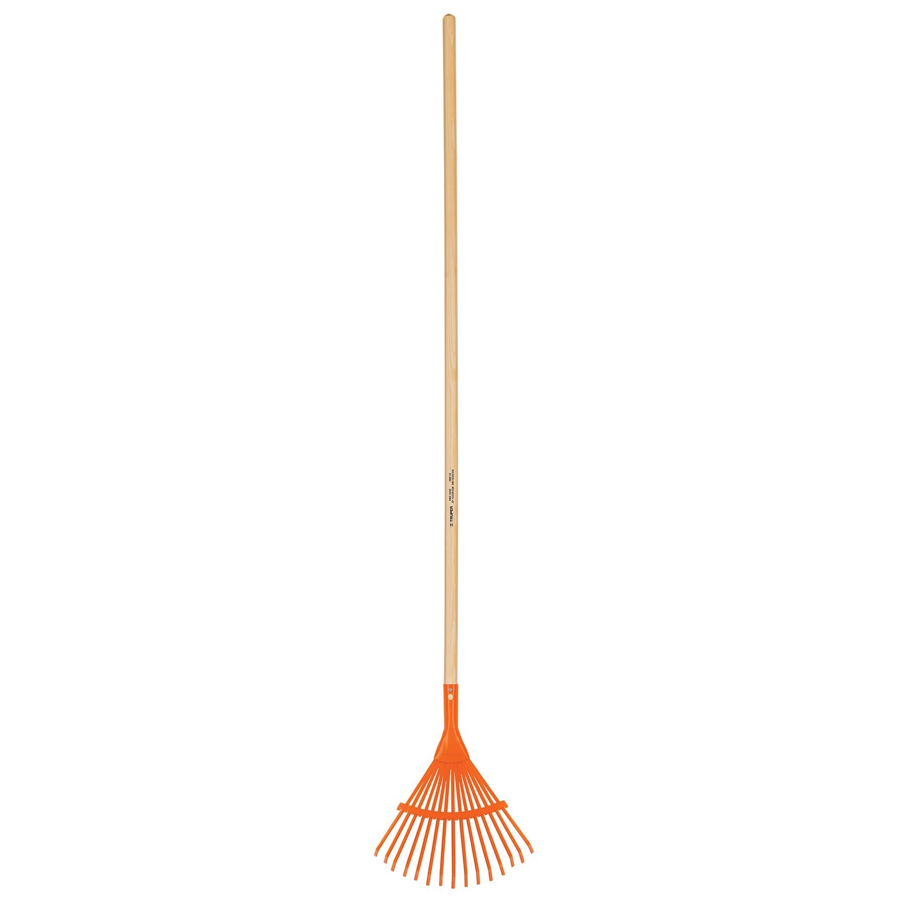 ESCOBA METÁLICA PARA JARDÍN, CURVA, 15 DIENTES, MANGO 48" TRUPER 19678