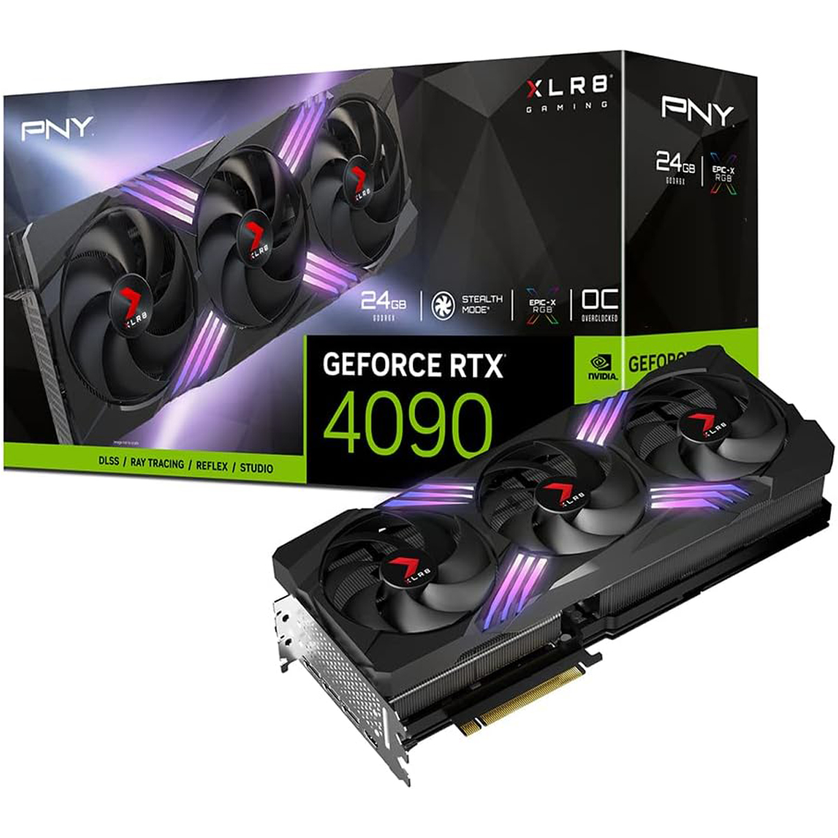 Tarjeta de Video PNY GeForce RTX 4090 24GB XLR8 Gaming VERTO EPIC-X RGB VCG409024TFXXPB1-O 