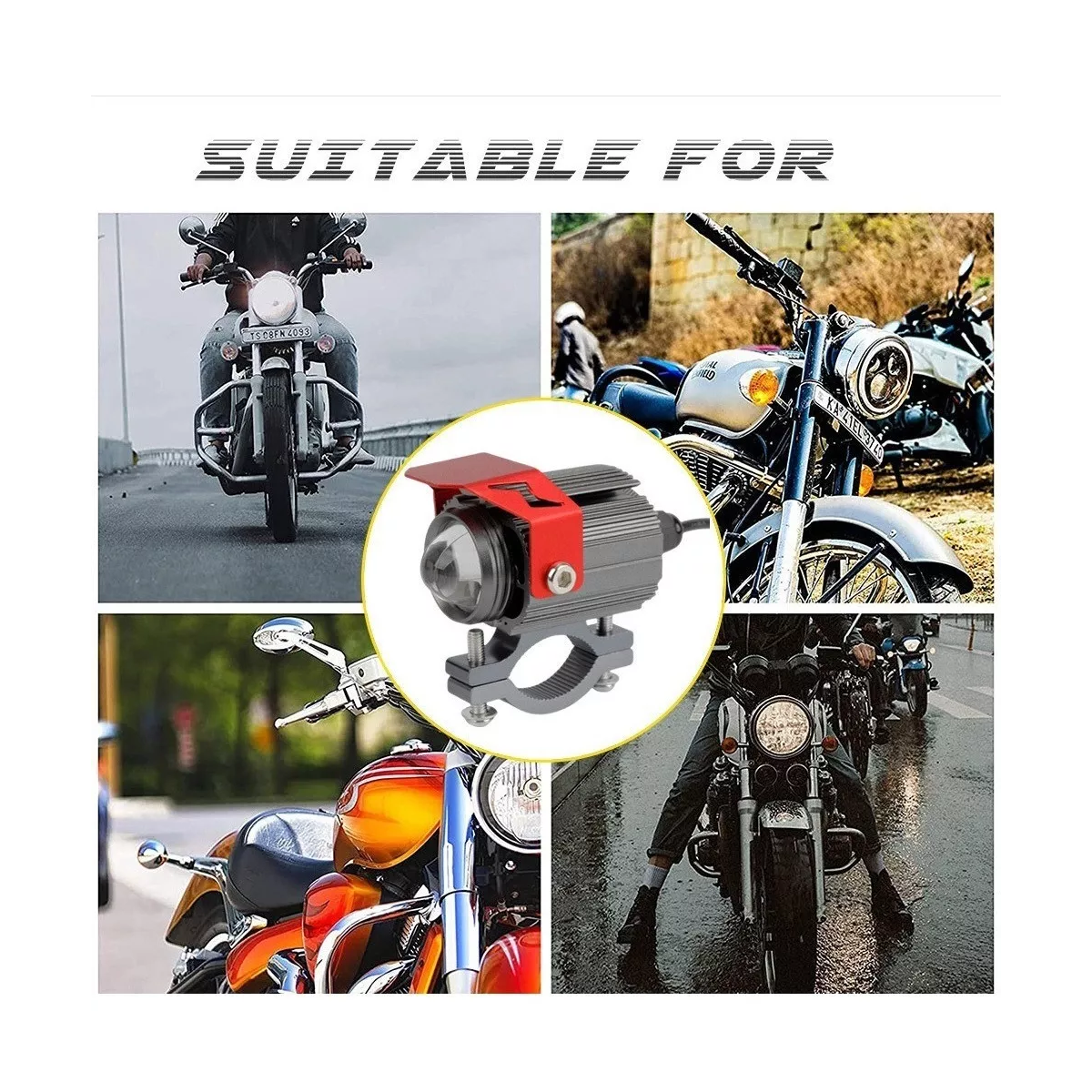 Par Faros Lupa Doble Color Exploradoras Para Auto Moto 60w