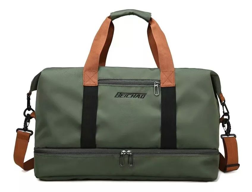 Maleta Deportiva Bolsa Gym Viaje Mochila Fitness Bag color ARMY GREEN.