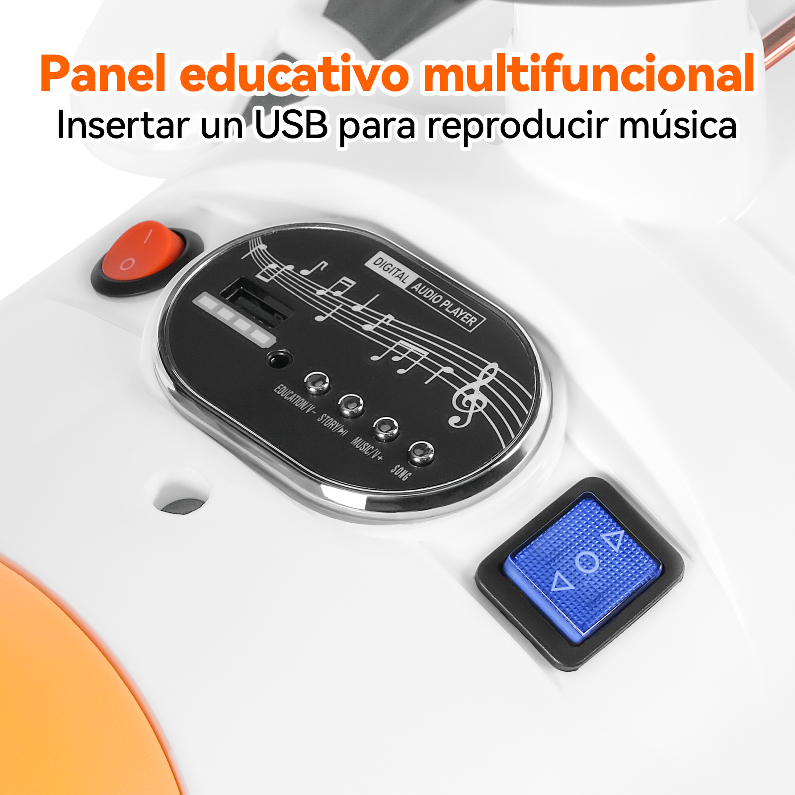 Tren Eléctrico Infantil Honey whale BDQ-8112 Blanco .