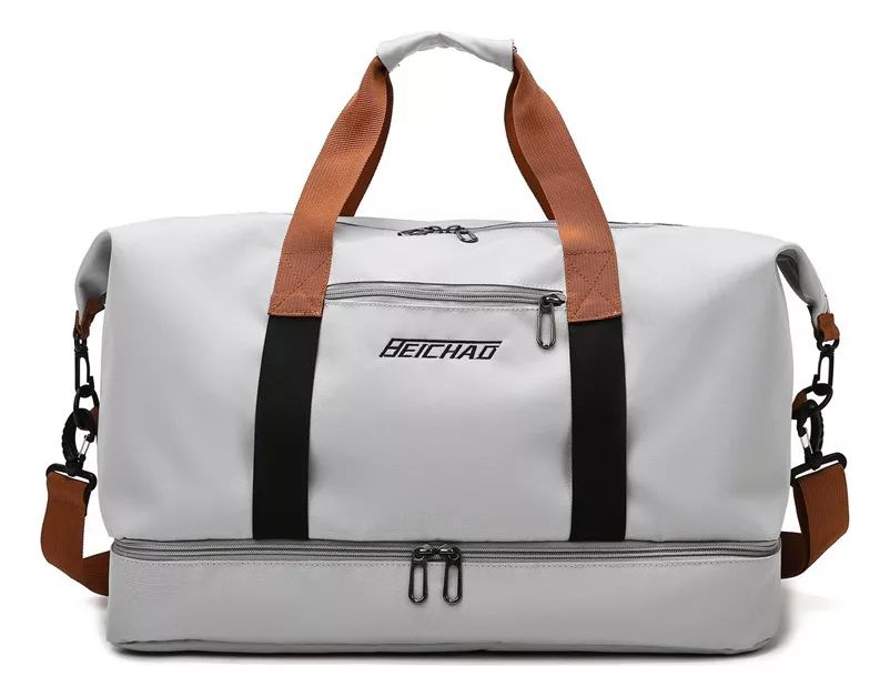 Maleta Deportiva Bolsa Gym Viaje Mochila Fitness Bag Color GRIS.