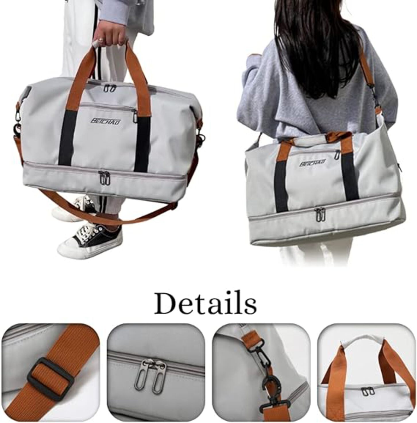 Maleta Deportiva Bolsa Gym Viaje Mochila Fitness Bag Color GRIS.