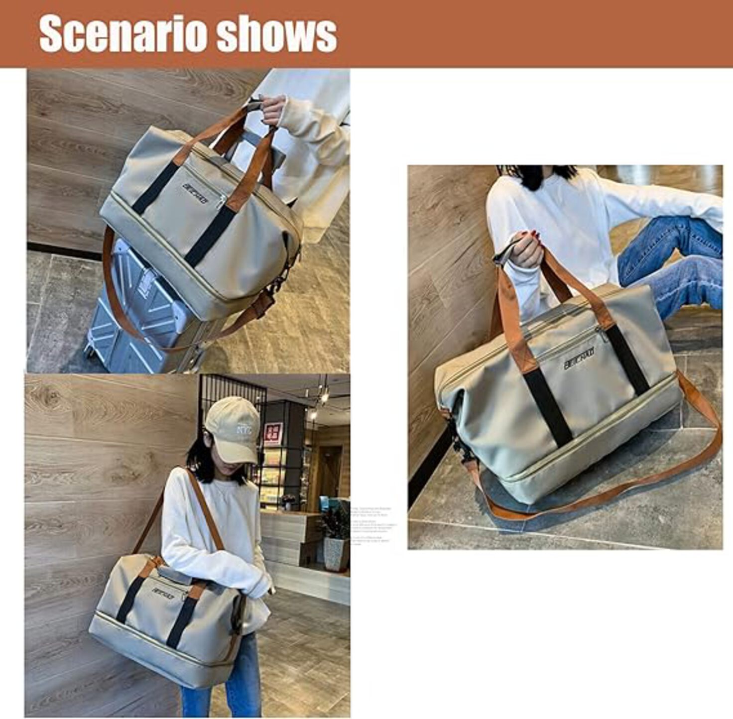 Maleta Deportiva Bolsa Gym Viaje Mochila Fitness Bag Color GRIS.