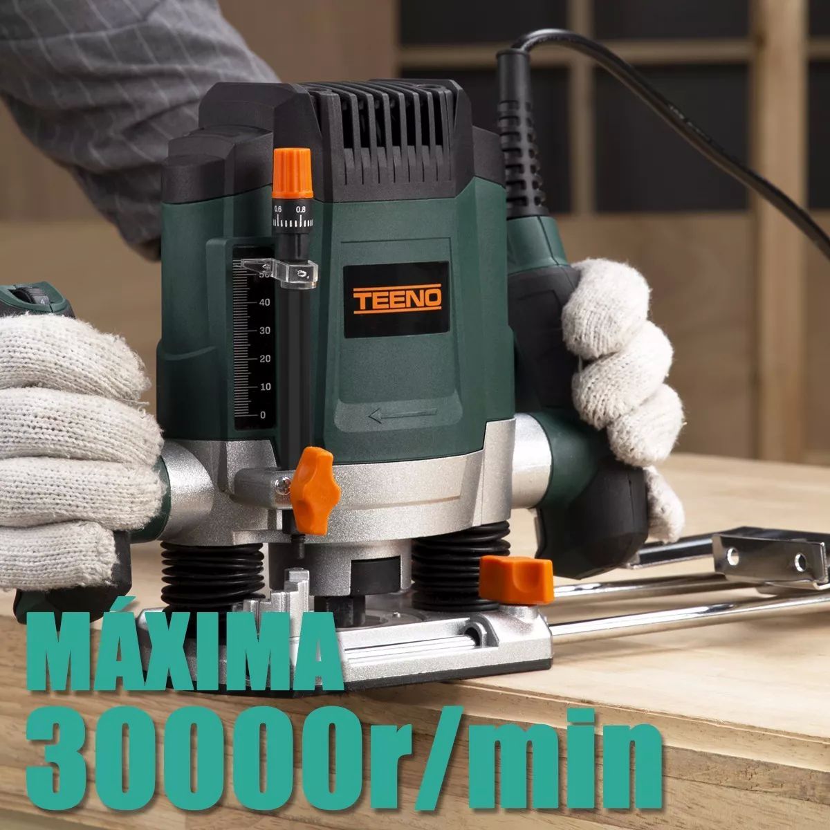 Router Teeno 60085 1200w 110v Con 12 Accesorios