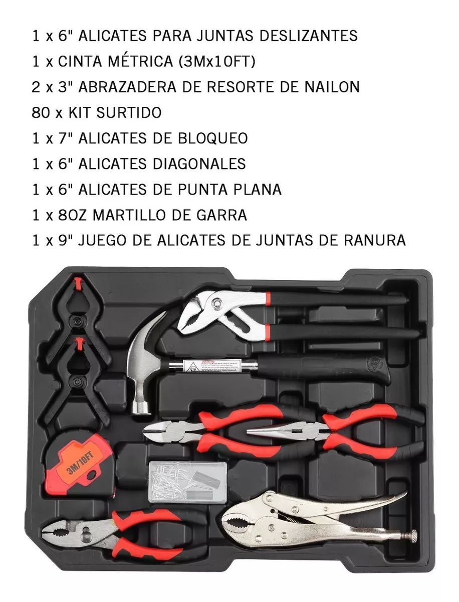 Juego De Herramientas De Taller Mecánico, 191 Piezas