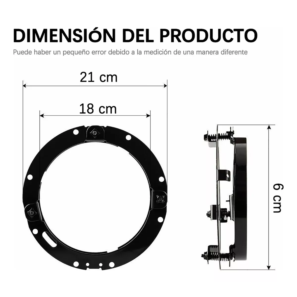 Par Base Para Faro Universal Jeep Vw Vocho 7 Pulgadas Metal