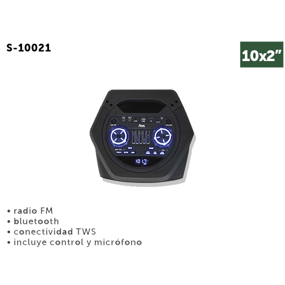 Bocina Bluetooth Portátil DJ Radio FM Conectividad TWS