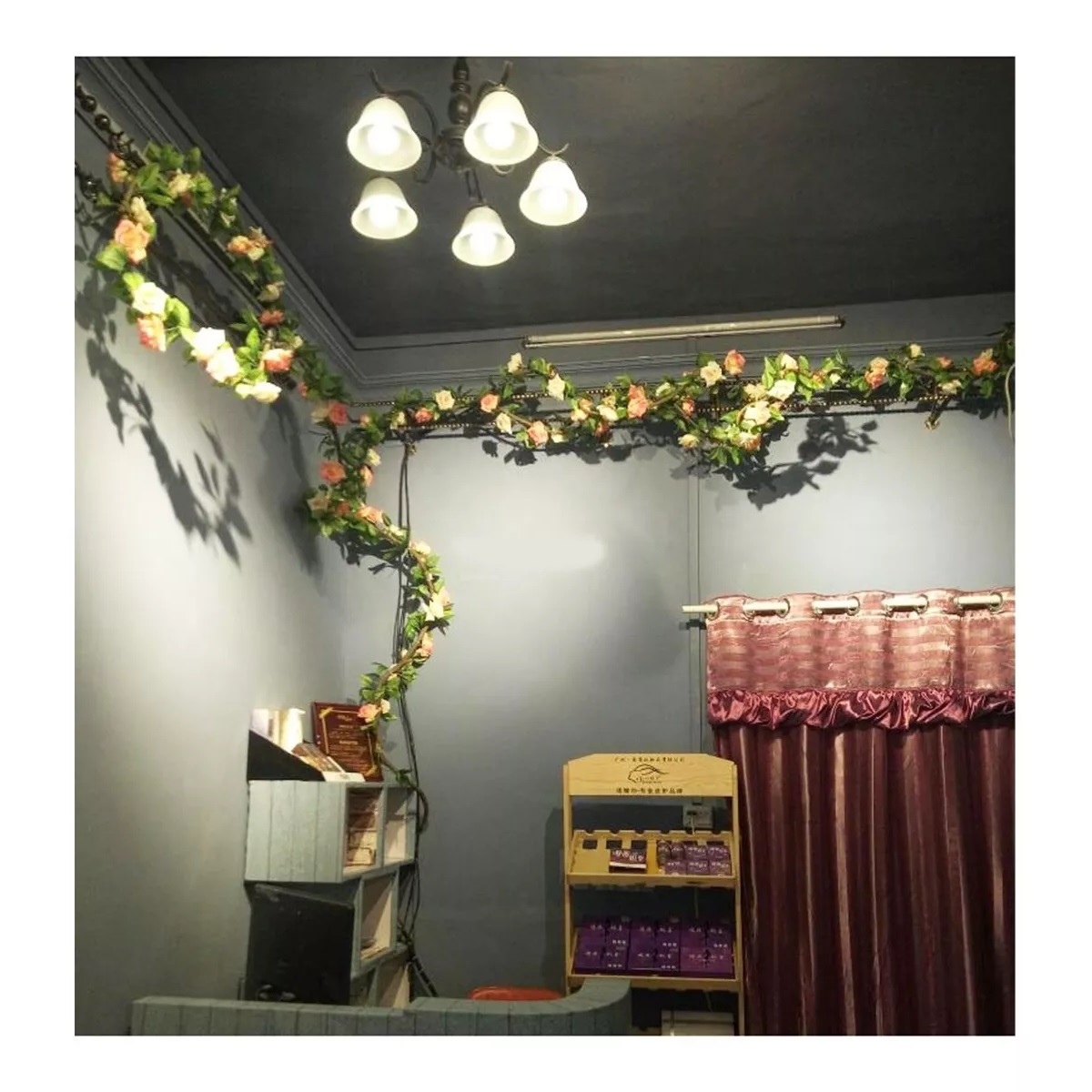 Juego 12 Enredaderas Artificiales Plantas Colgantes, Talla Grande