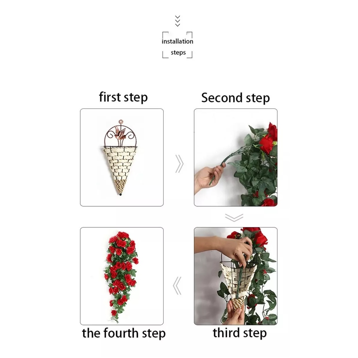 Juego 12 Enredaderas Artificiales Plantas Colgantes, Talla Grande