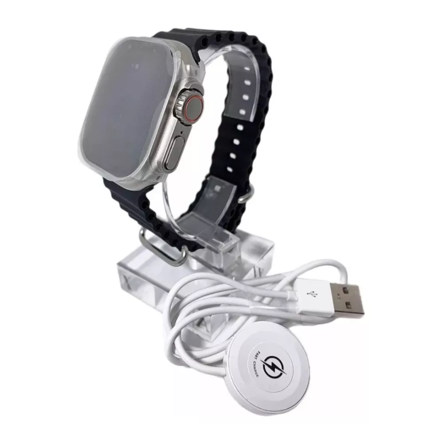 Smartwatch HW8 Ultra Max 49 MM Negro Bluetooth Reloj Inteligente Recargable Carga Inalambrica