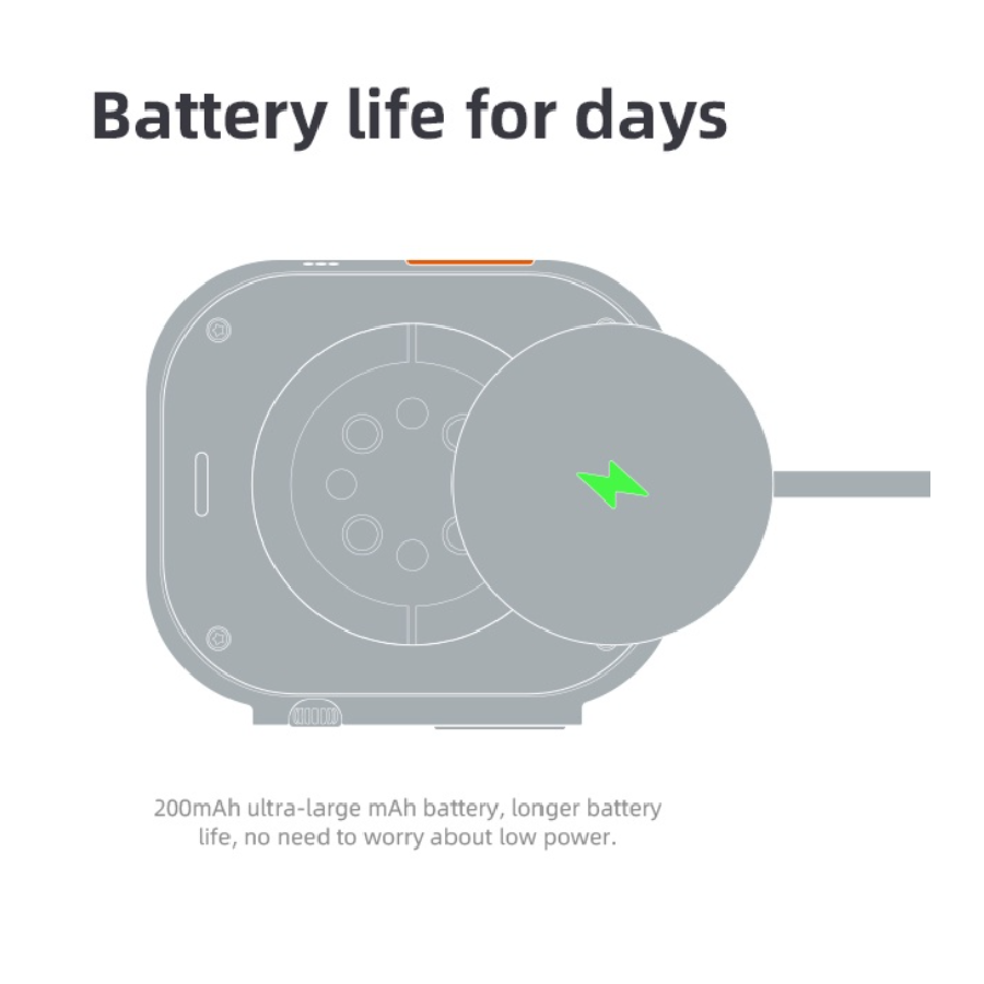 Smartwatch HW8 Ultra Max 49 MM Negro Bluetooth Reloj Inteligente Recargable Carga Inalambrica