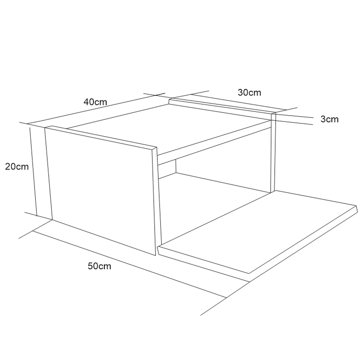 Mesa Mueble Flotante Incluye Luz Led Buro Moderno con Ensamblado y Estilo Color Blanco.