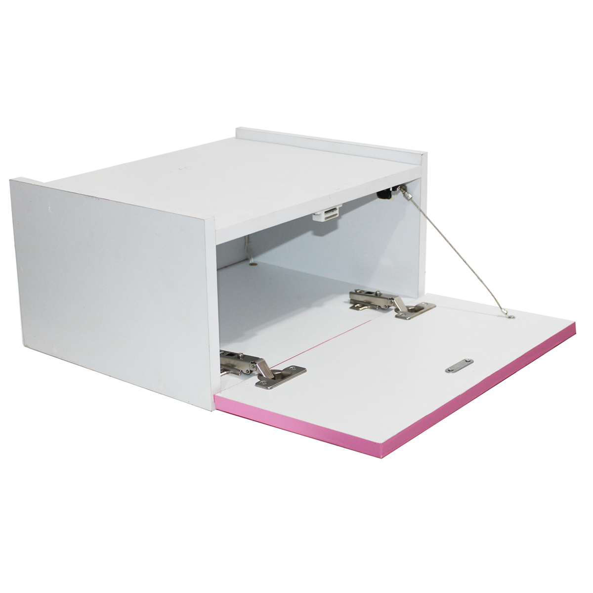 Mesa Mueble Flotante Incluye Luz Led Buro Moderno con Ensamblado y Estilo Color Blanco.