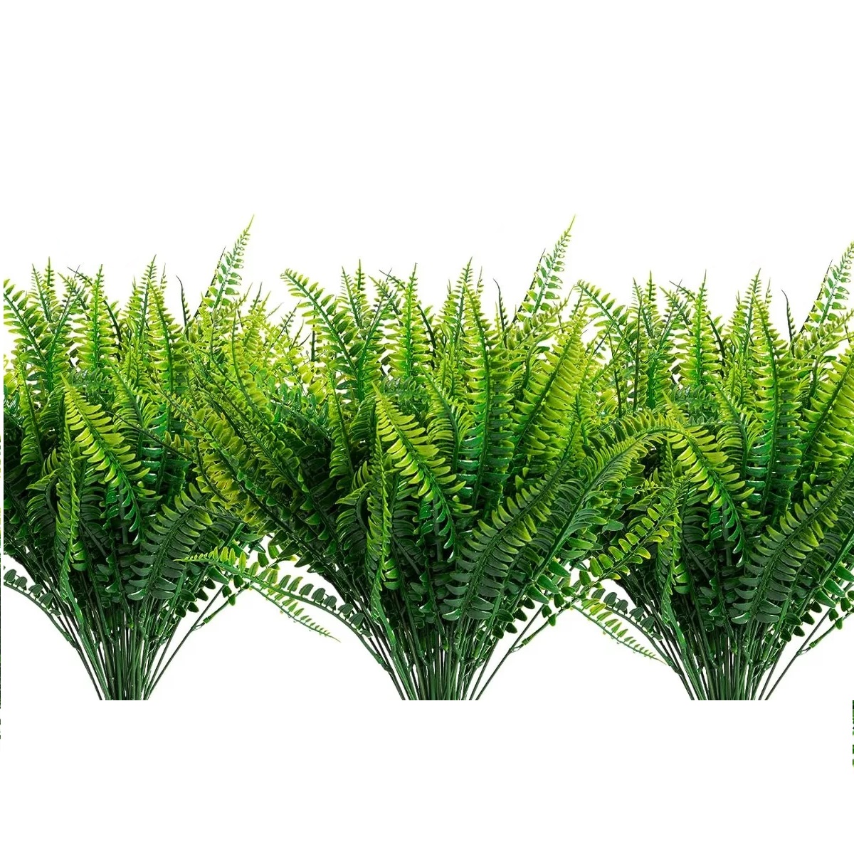 Juego Plantas Artificiales 8pzs Helecho Boston Hierba Decorativas