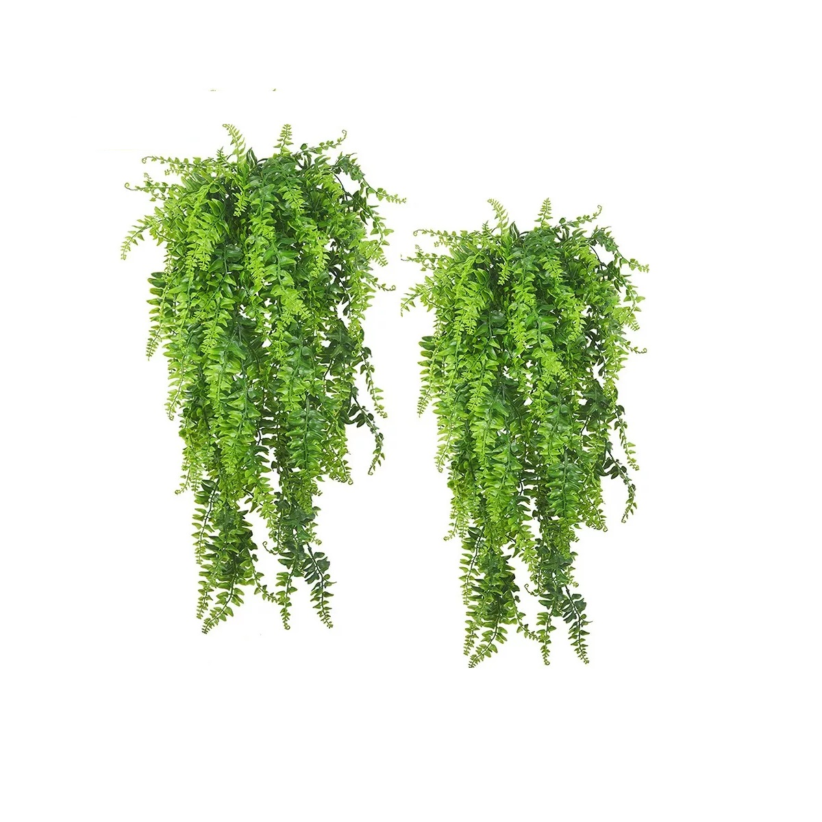 Par Helecho Artificial Planta , 2 Piezas Largo Colgantes