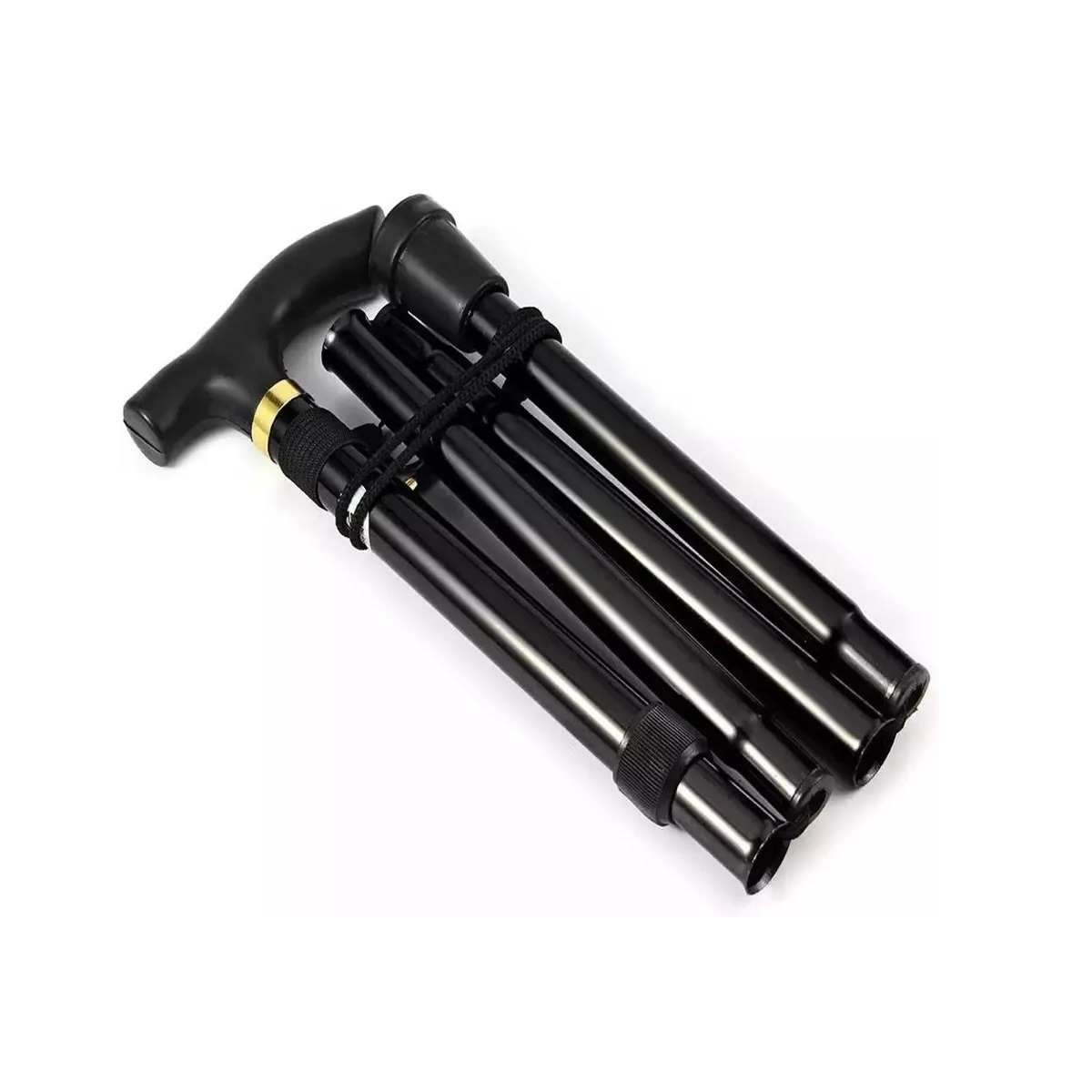 Bastón Plegable Ligero Practico Retractil Y Comodo Color Negro