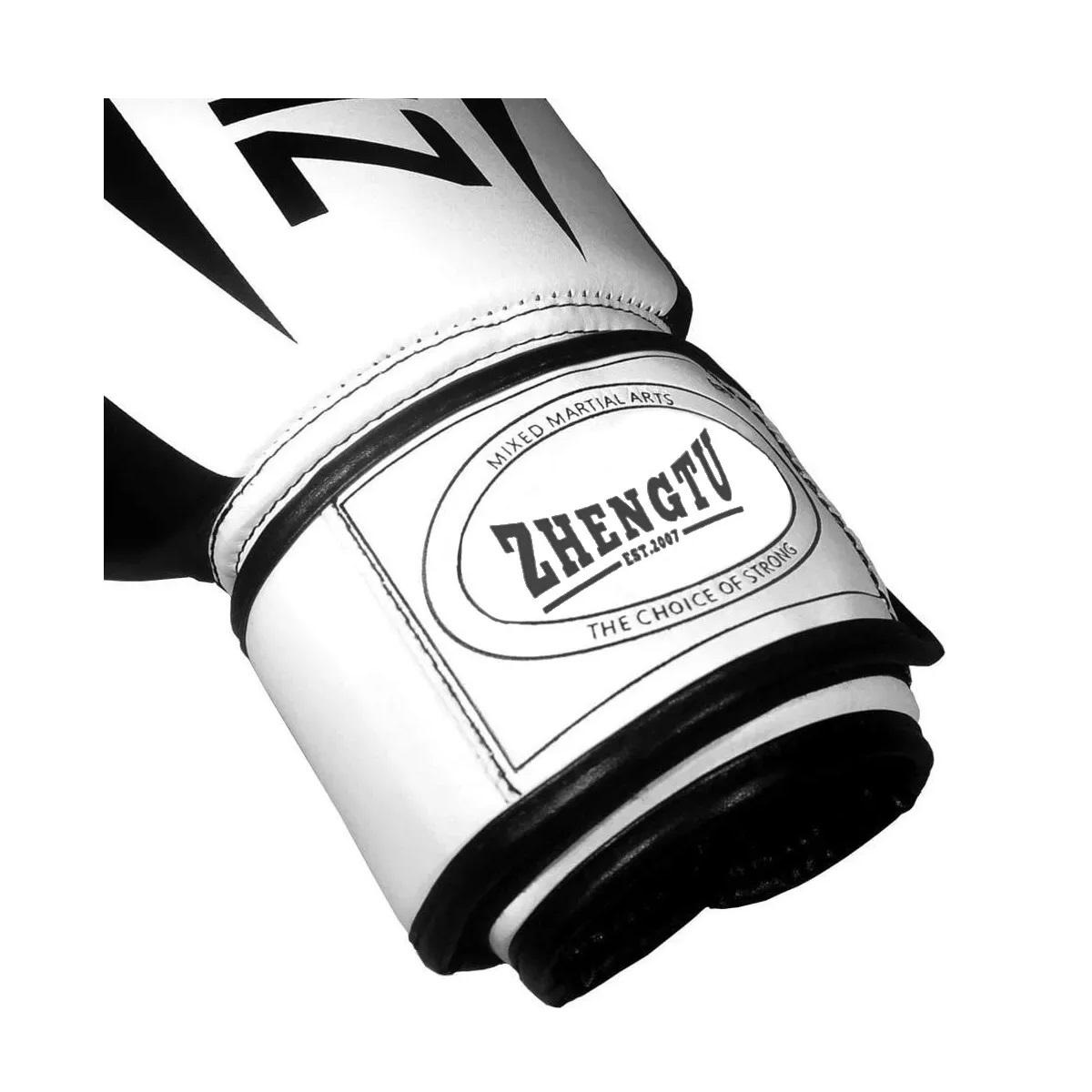 Guantes De Box Para Kickboxing,strap Velcro 16 Oz. Blanco
