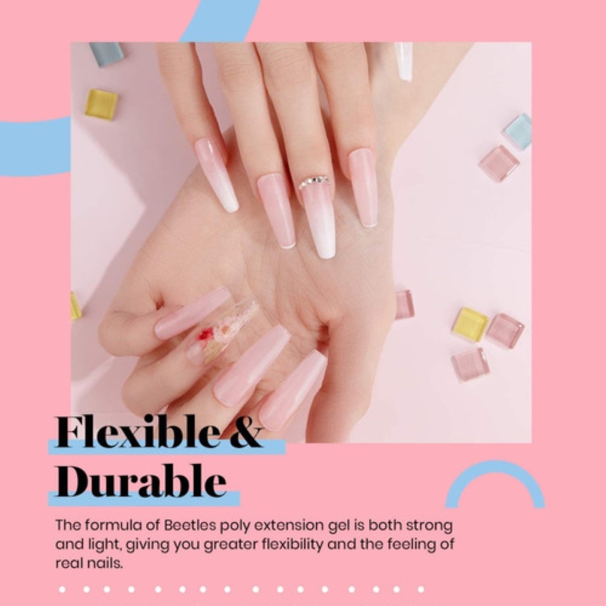 Kit Glitter Polygel Con Lámpara Led/uv + Utensilios Manicura