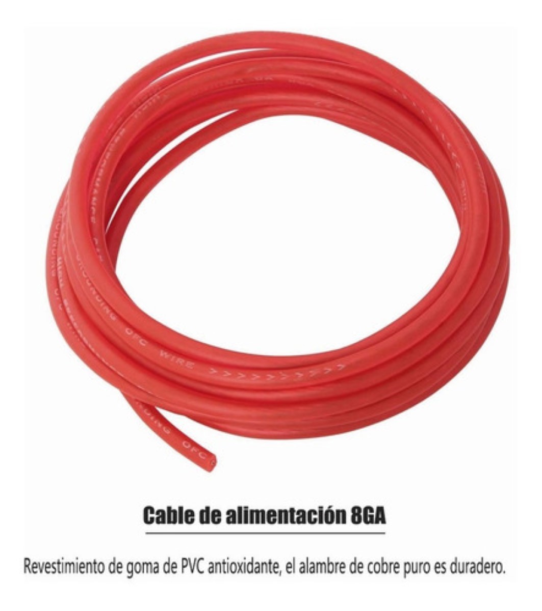 Kit Instalacion De Cables Audio Auto 8ga Cables Rca De Audio 