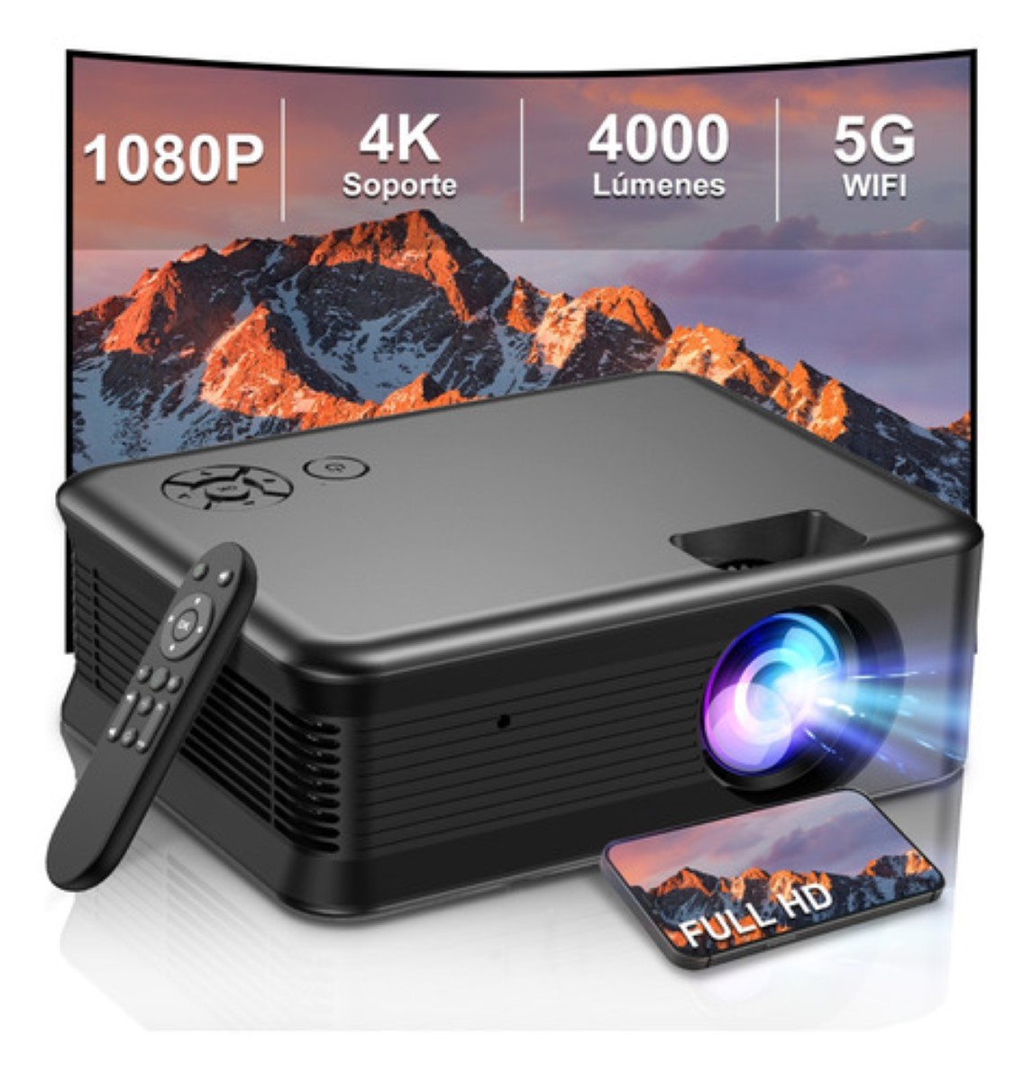 Proyector Profesional Android 4k Portátil 5g Wifi Full Hd