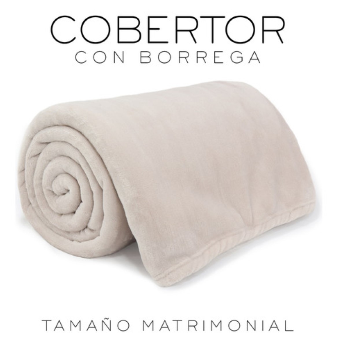 Cobertor Capitonado Con Borrega Matrimonial, Chocolate