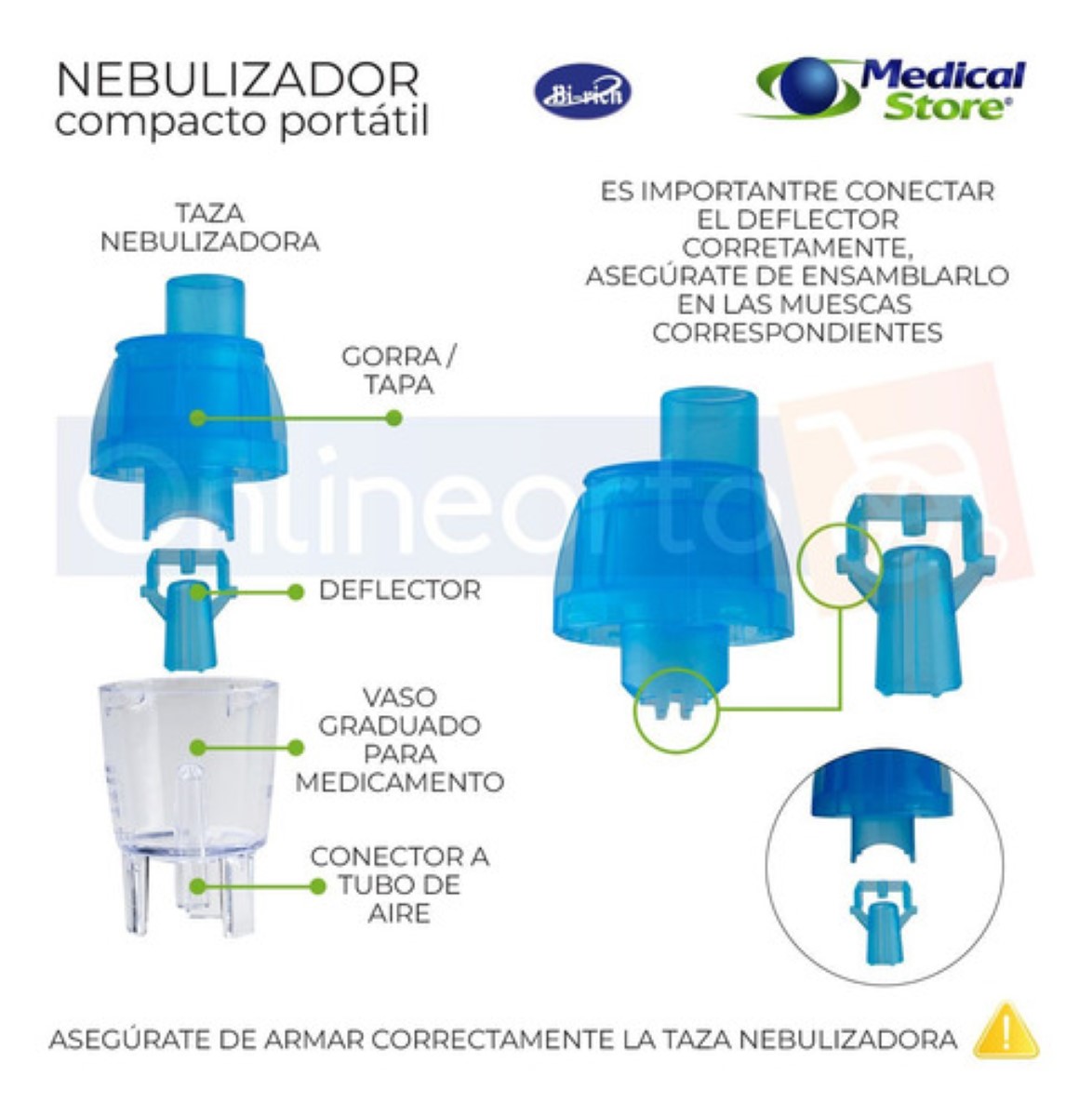 Nebulizador Super Silencioso Adulto Y Infantil Blanco/Naranja