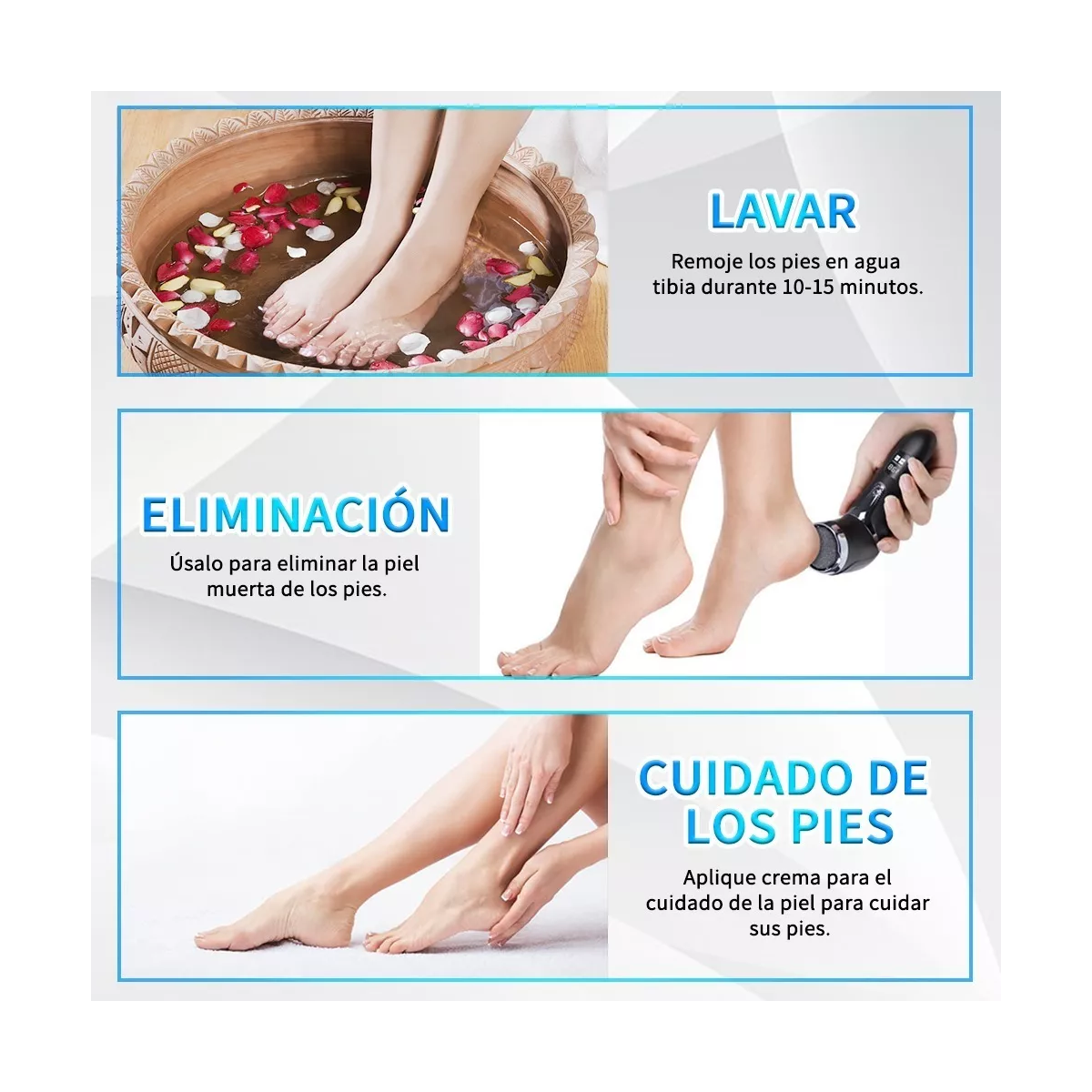 Removedor De Callos Eléctrico Para Pies Máquinas Exfoliador Negro