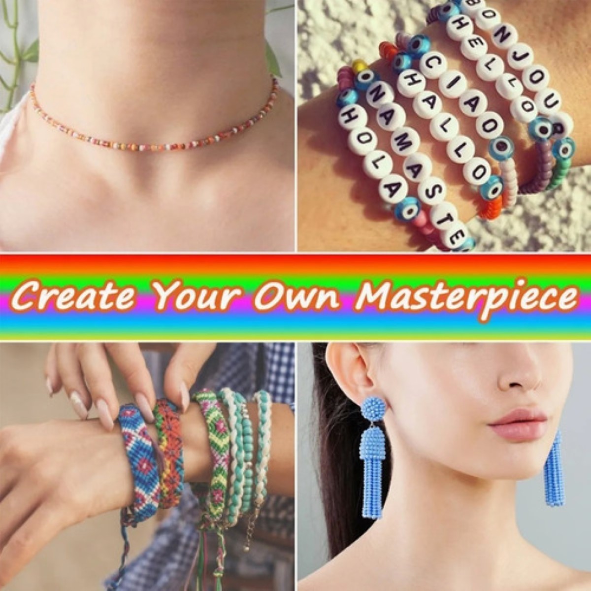 Kits Para Hacer Pulseras y Collares De Bricolaje 12000