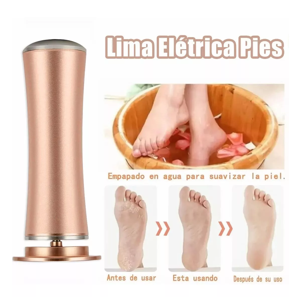 Lima Elétrica Pies, Removedor De Callo Profesional Exfoliado